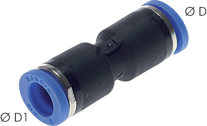 Rechte 8mm-8mm insteekfitting